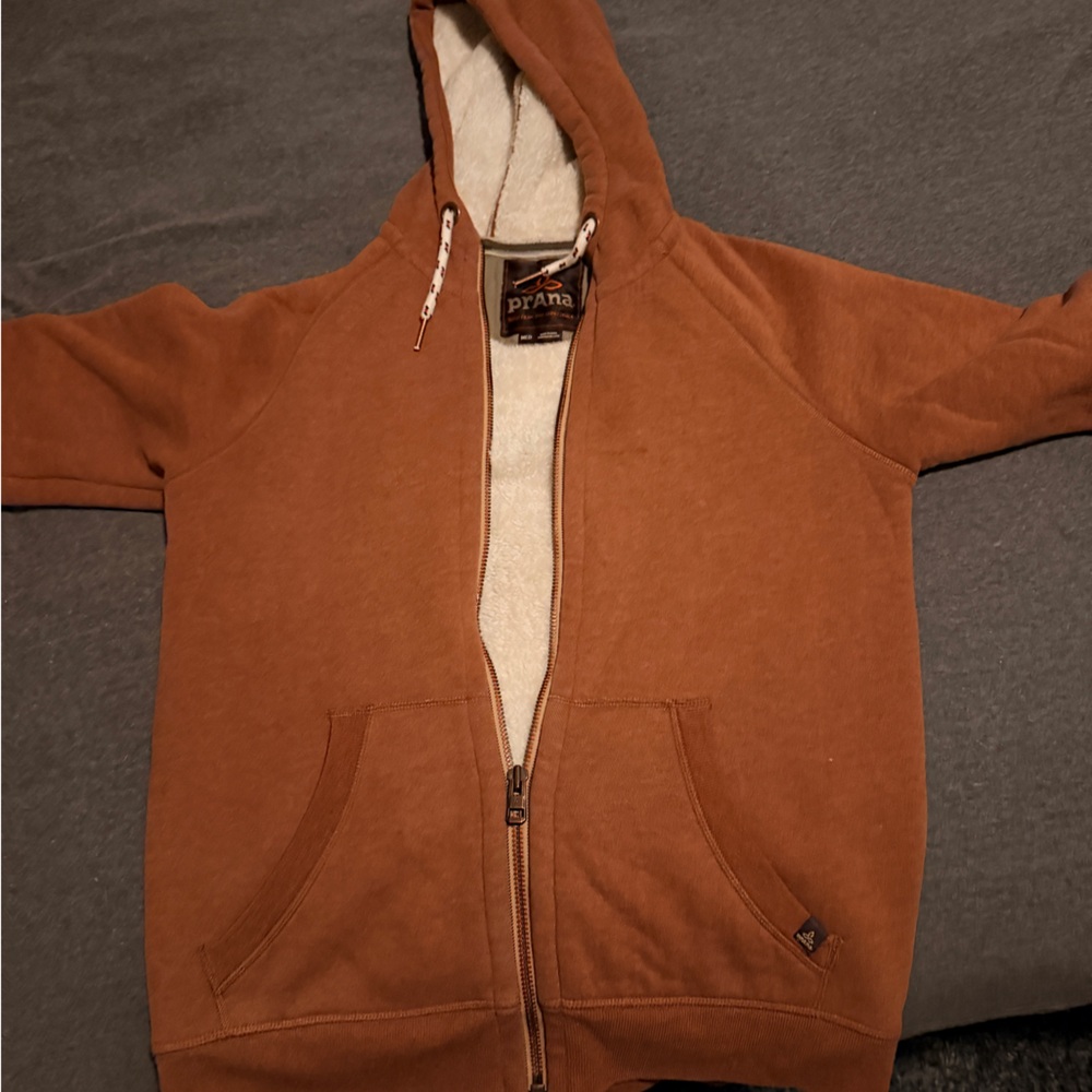 Prana Rust Brown Fleece-Lined Jacket